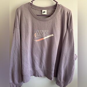 Nike Oversized Pullover Sweatshirt - Mauve